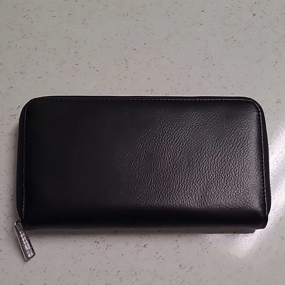 Black Vegan Leather Credit Card Wallet